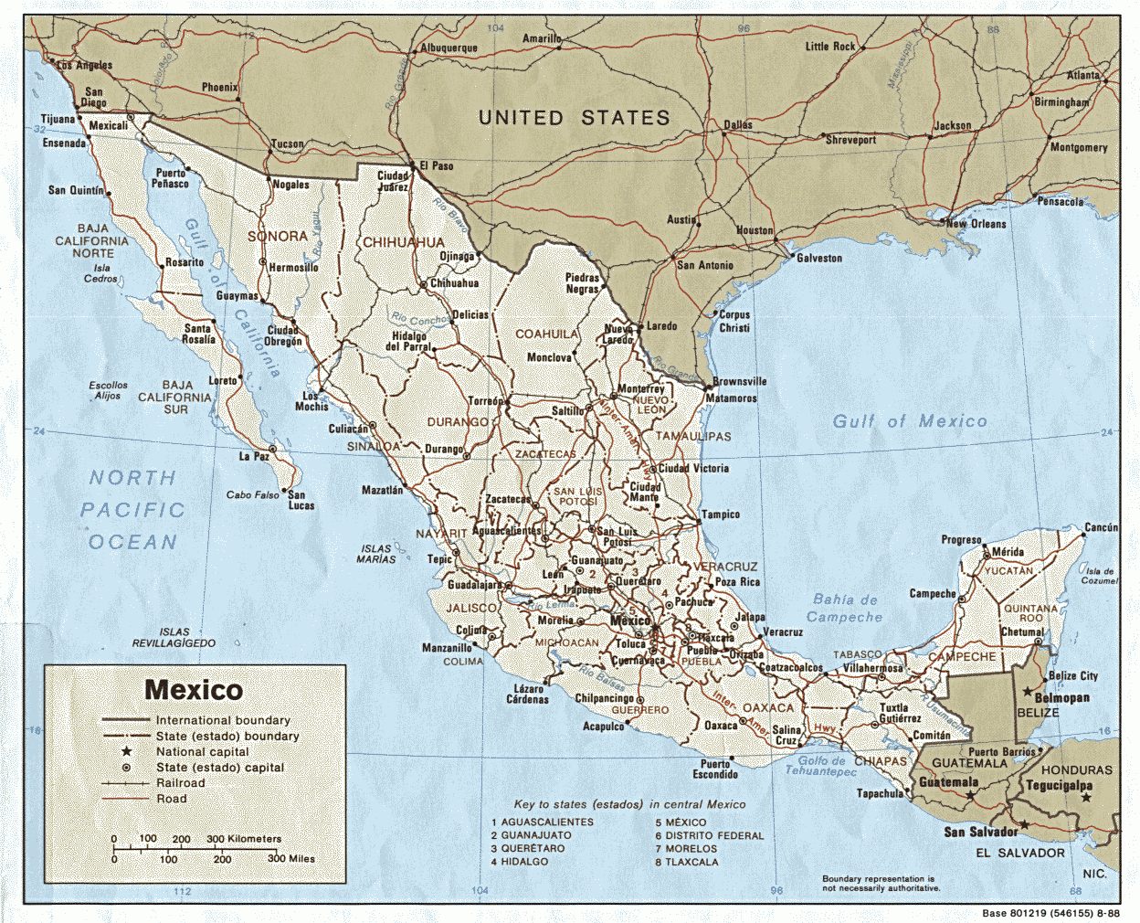 Mexico Maps - Perry-Castañeda Map Collection - Ut Library Online - Road Map From California To Texas