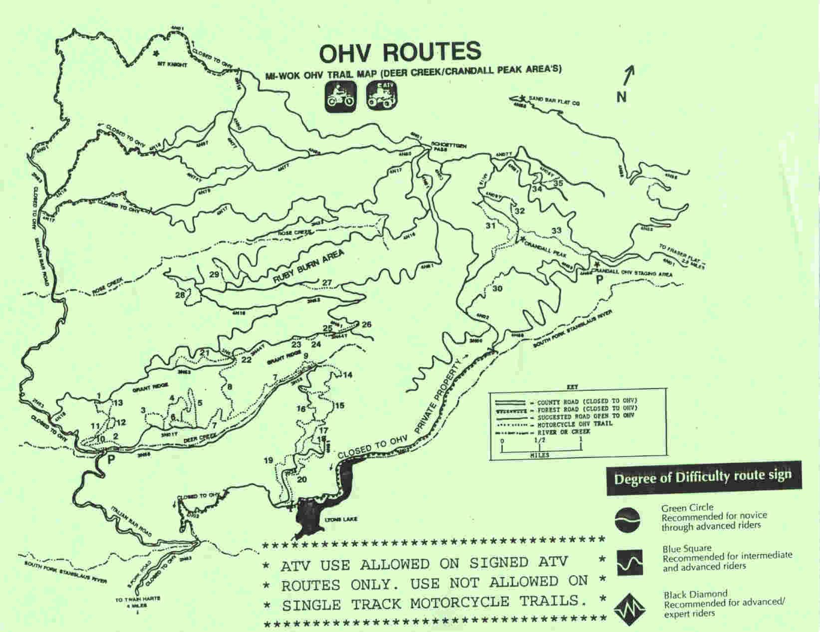 Mi-Wok Ohv Trail Map - Merced Ca • Mappery - California Ohv Map