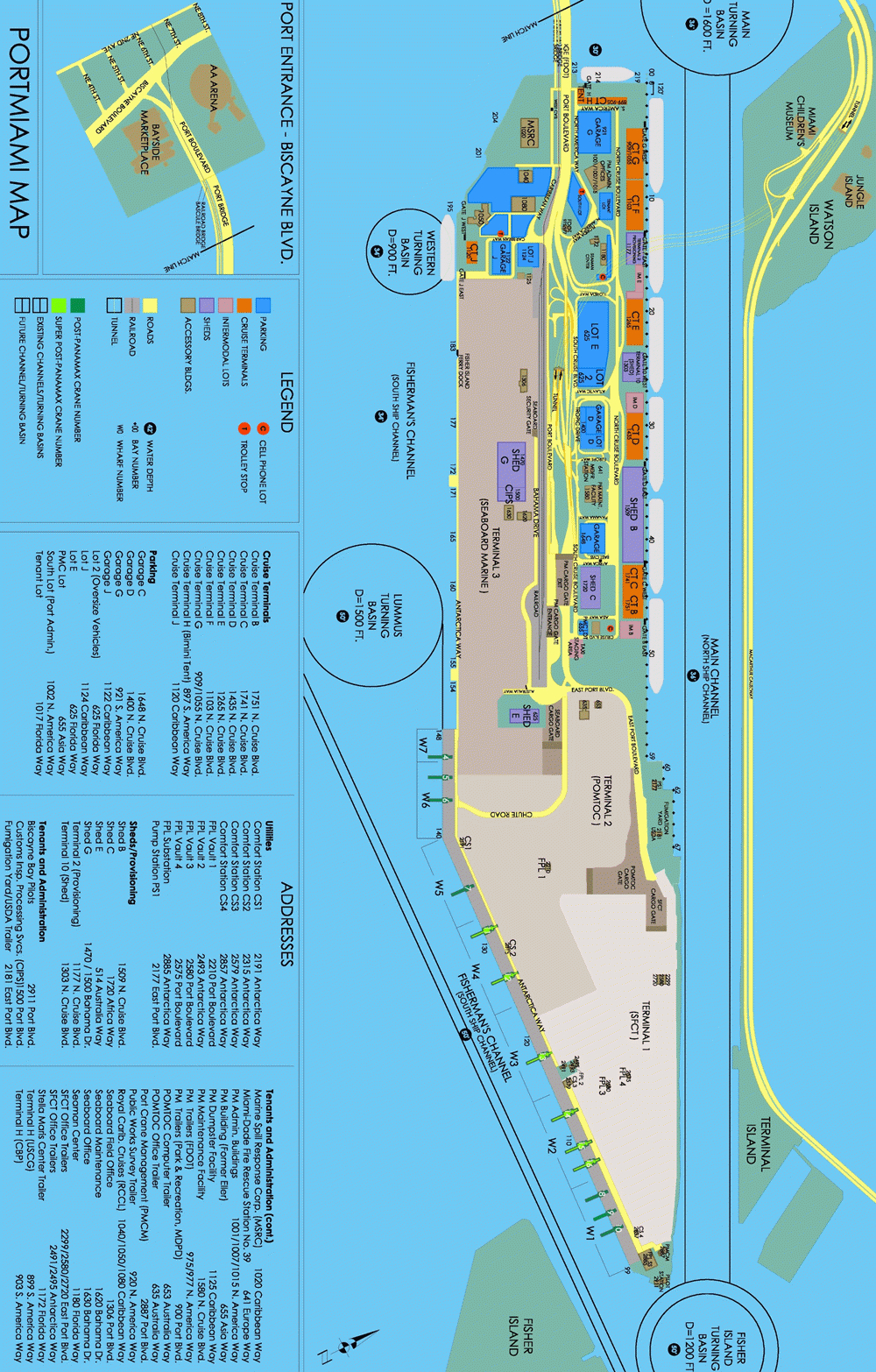 Miami (Florida) Cruise Port Map (Printable) | 35Th Birthday Road - Miami Florida Cruise Port Map