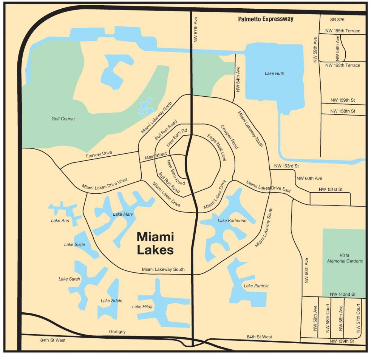 Miami Lakes Map - Map Of Miami Lakes (Florida - Usa) - Miami Lakes Florida Map