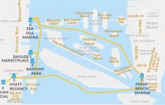 Miami Water Taxi Schedule Route Map | Miami Beach Water Taxi Schedule - Sunny Isles Beach Florida Map