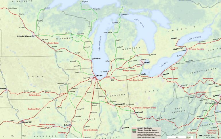 Midwest Amtrak Route Map - Map Of Amtrak Stations In Texas | Printable Maps