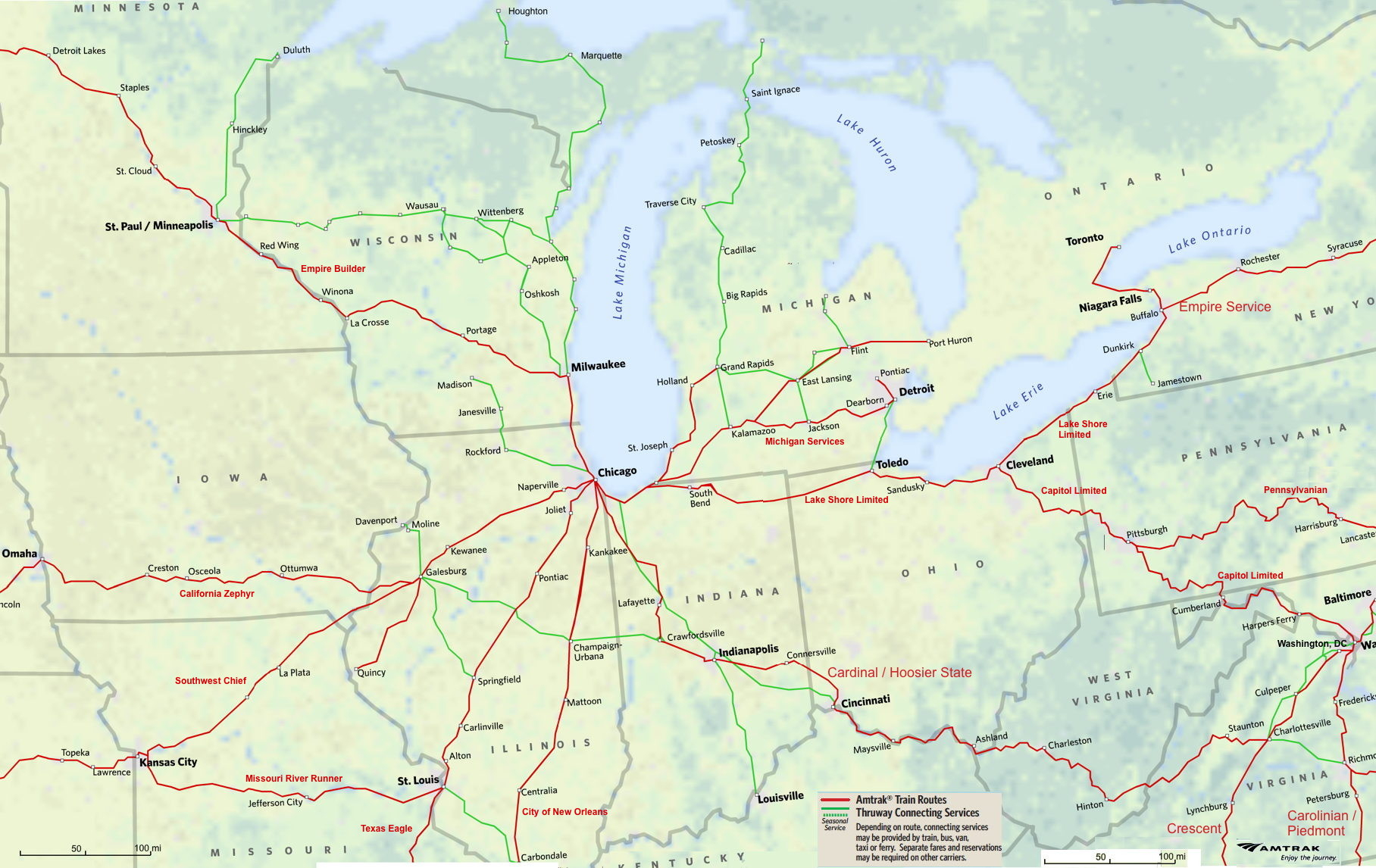 Midwest Amtrak Route Map - Map Of Amtrak Stations In Texas