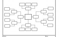 Mind Map Templete In Black And White: Main Item, Secondary Items - Printable Concept Map