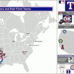 Mlb Ball Clubs And Their Minor League Affiliates: The Texas Rangers   Texas Rangers Map