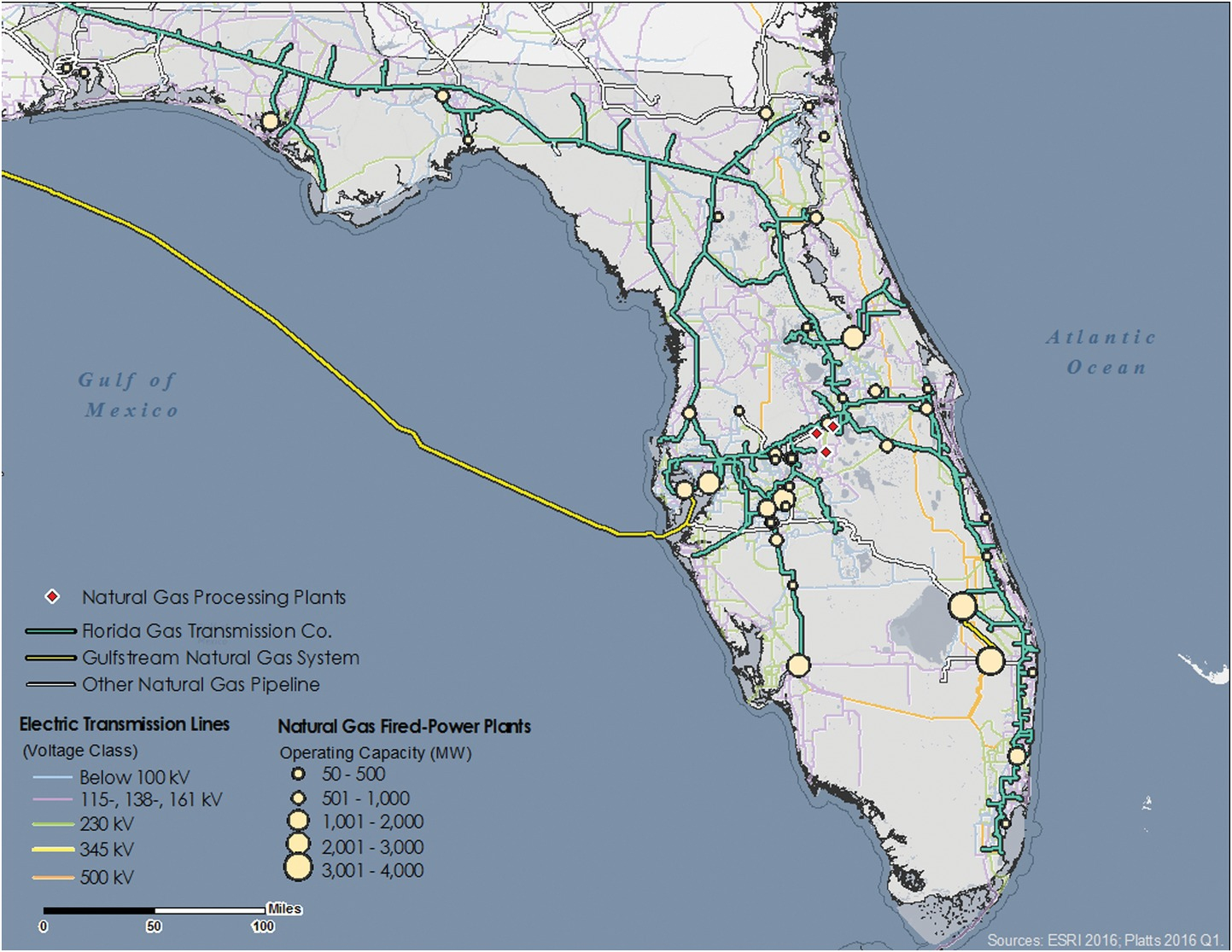 Modeling Electric Power And Natural Gas System Interdependencies - Florida Natural Gas Map