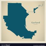 Modern City Map   Garland Texas City Of The Usa Vector Image   Garland Texas Map