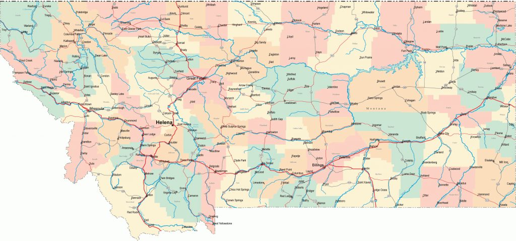 Montana Road Map - Mt Road Map - Montana Highway Map - Printable Missoula Map | Printable Maps