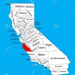 Monterey County (California, United States Of America) Vector   Free Editable Map Of California Counties