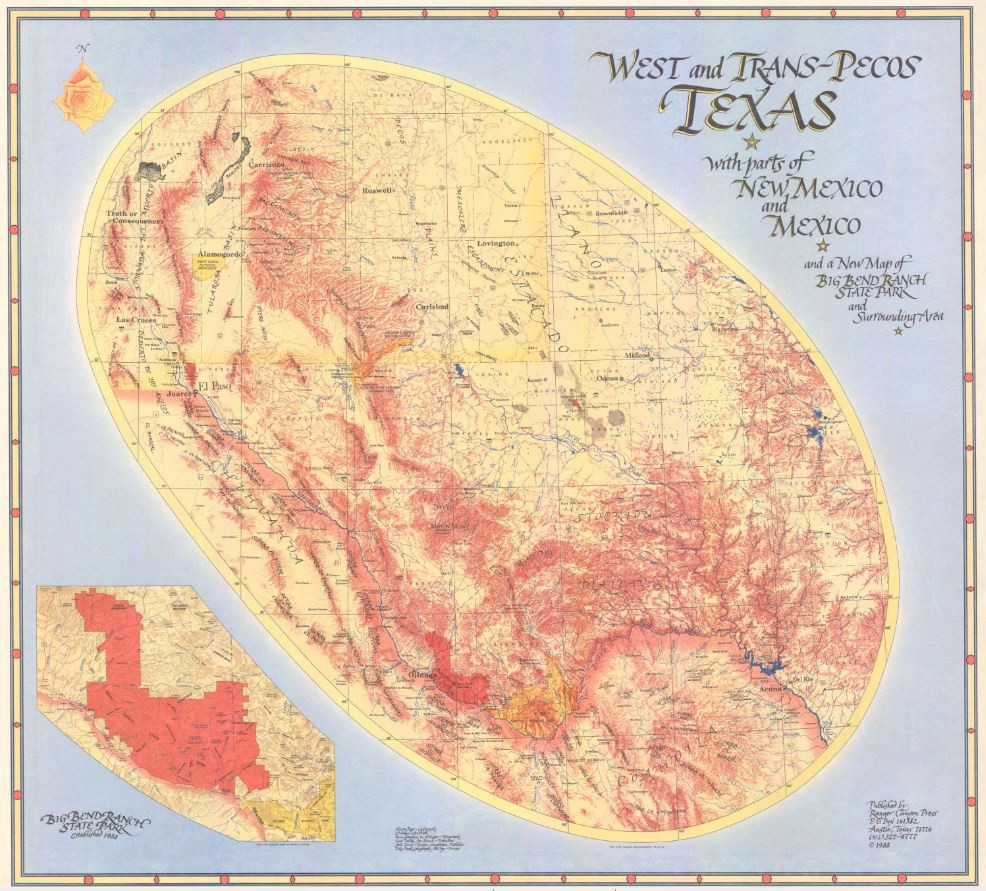 My Favorite Map: West And Trans-Pecos Texas With Parts Of New Mexico - Pecos Texas Map