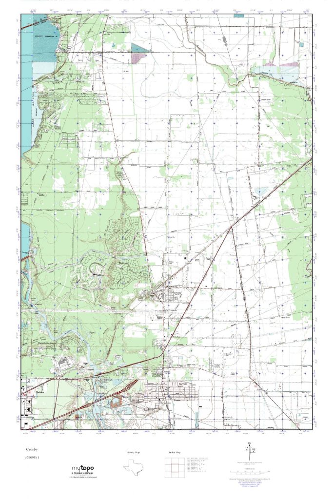 Mytopo Crosby, Texas Usgs Quad Topo Map Crosby Texas Map Printable Maps