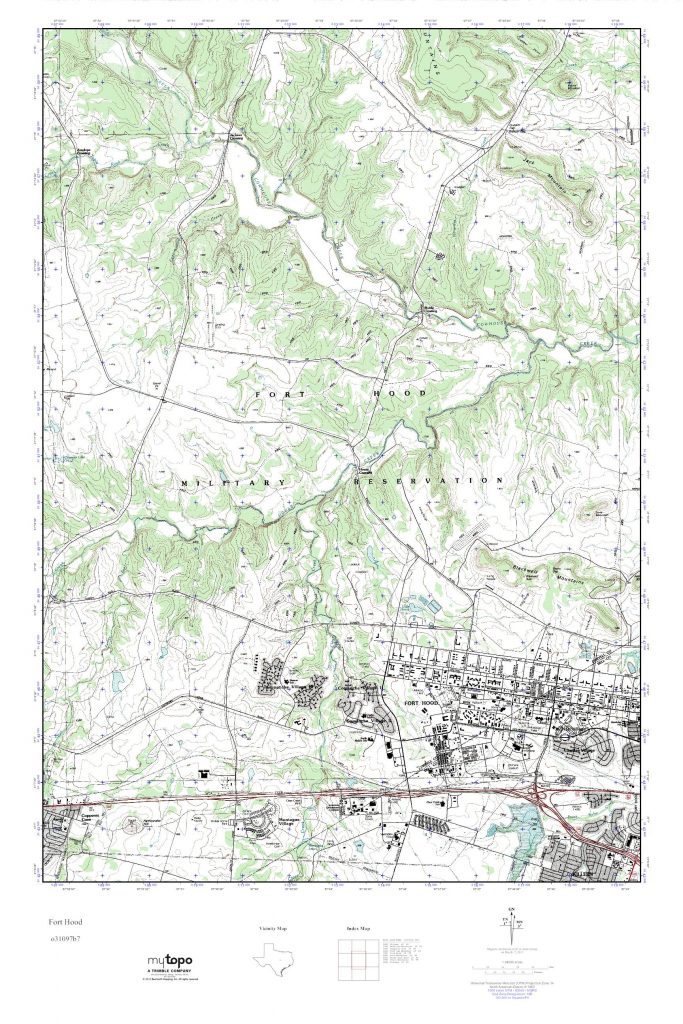 Mytopo Fort Hood, Texas Usgs Quad Topo Map Fort Hood Texas Map