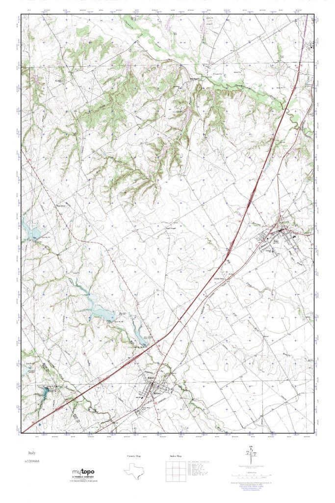 Mytopo Italy, Texas Usgs Quad Topo Map Italy Texas Map Printable Maps