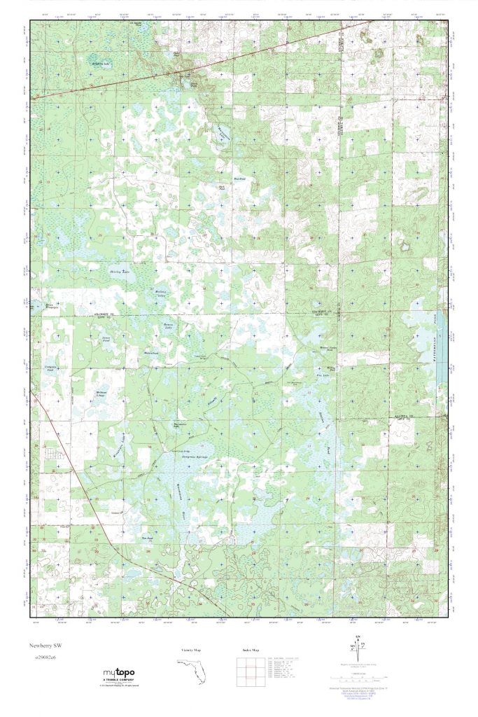 Mytopo Newberry Sw, Florida Usgs Quad Topo Map Newberry Florida Map