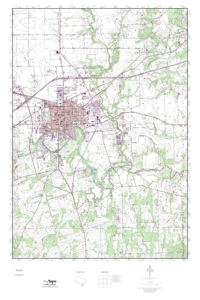 Mytopo Seguin, Texas Usgs Quad Topo Map - Seguin Texas Map | Printable Maps