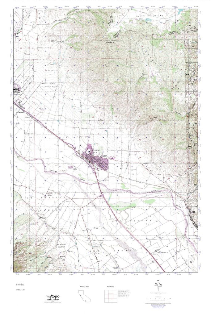 Mytopo Soledad, California Usgs Quad Topo Map Soledad California Map