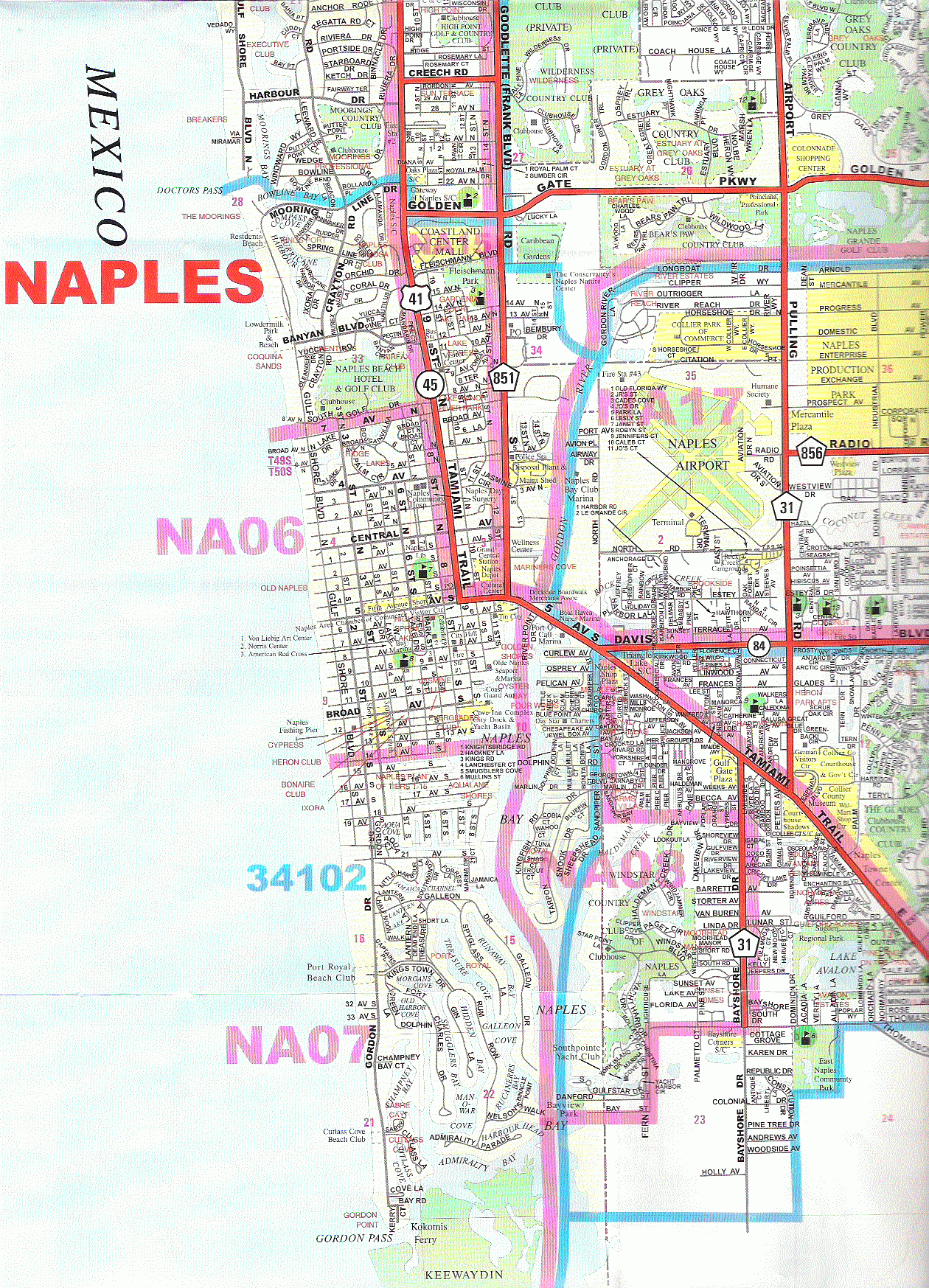 Naples Florida Map From Storage 6 - Ameliabd - Naples On A Map Of Florida