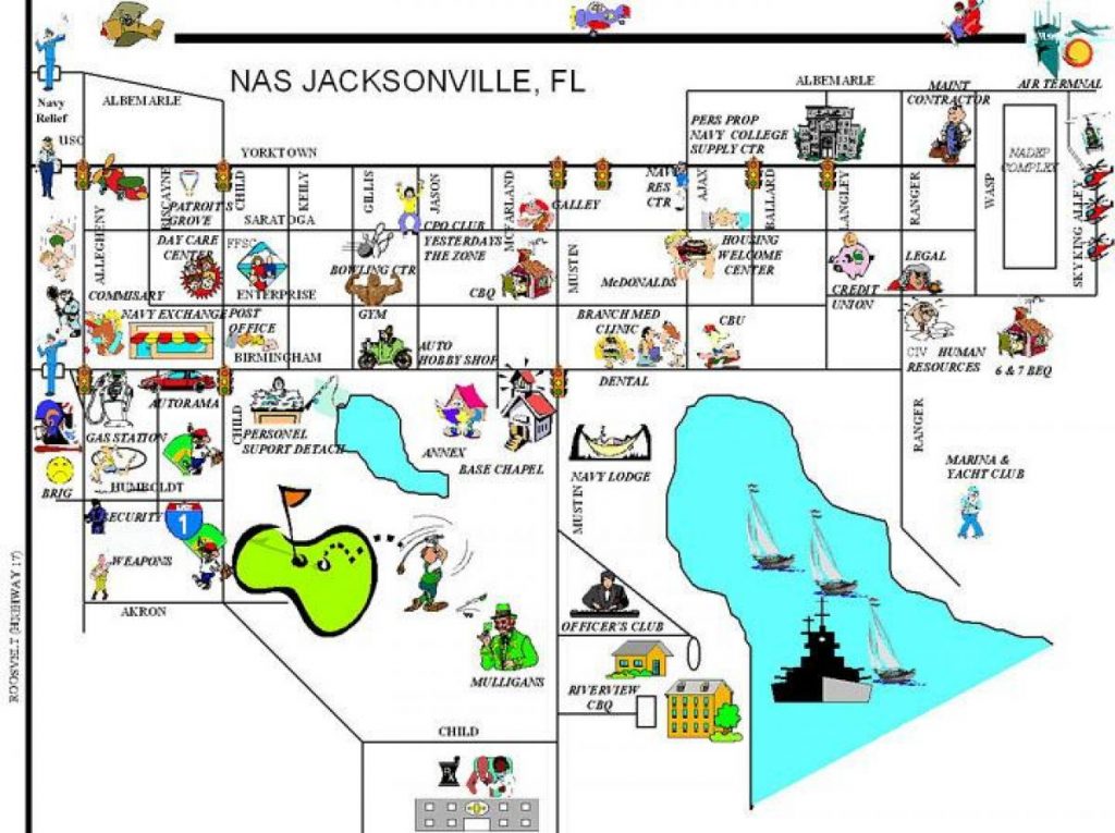 Nas Jacksonville Map - Nas Jacksonville Base Map (Florida - Usa ...