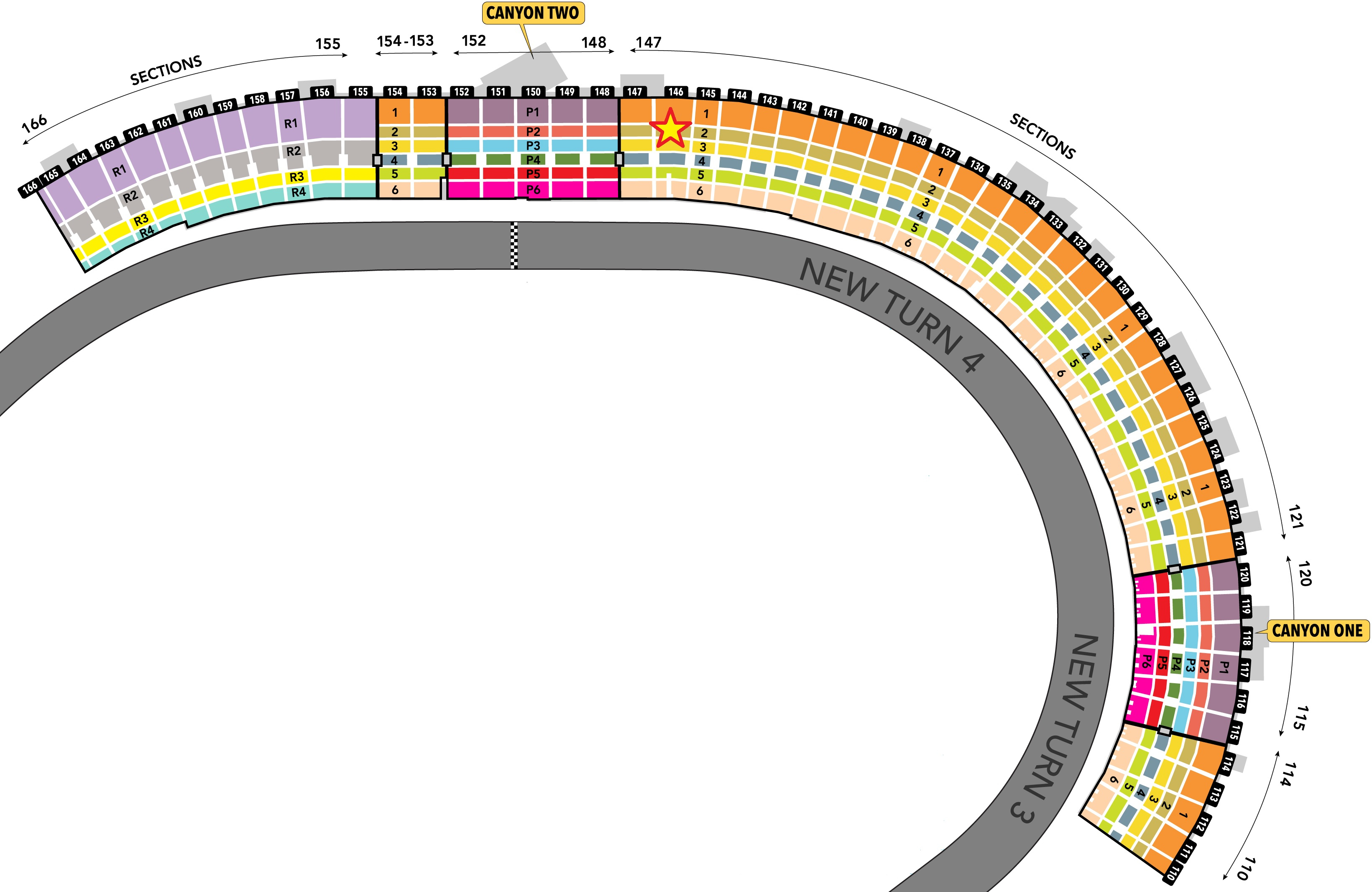 Nascar Seating Charts - Race Track And Speedway Maps - Texas Motor Speedway Track Map