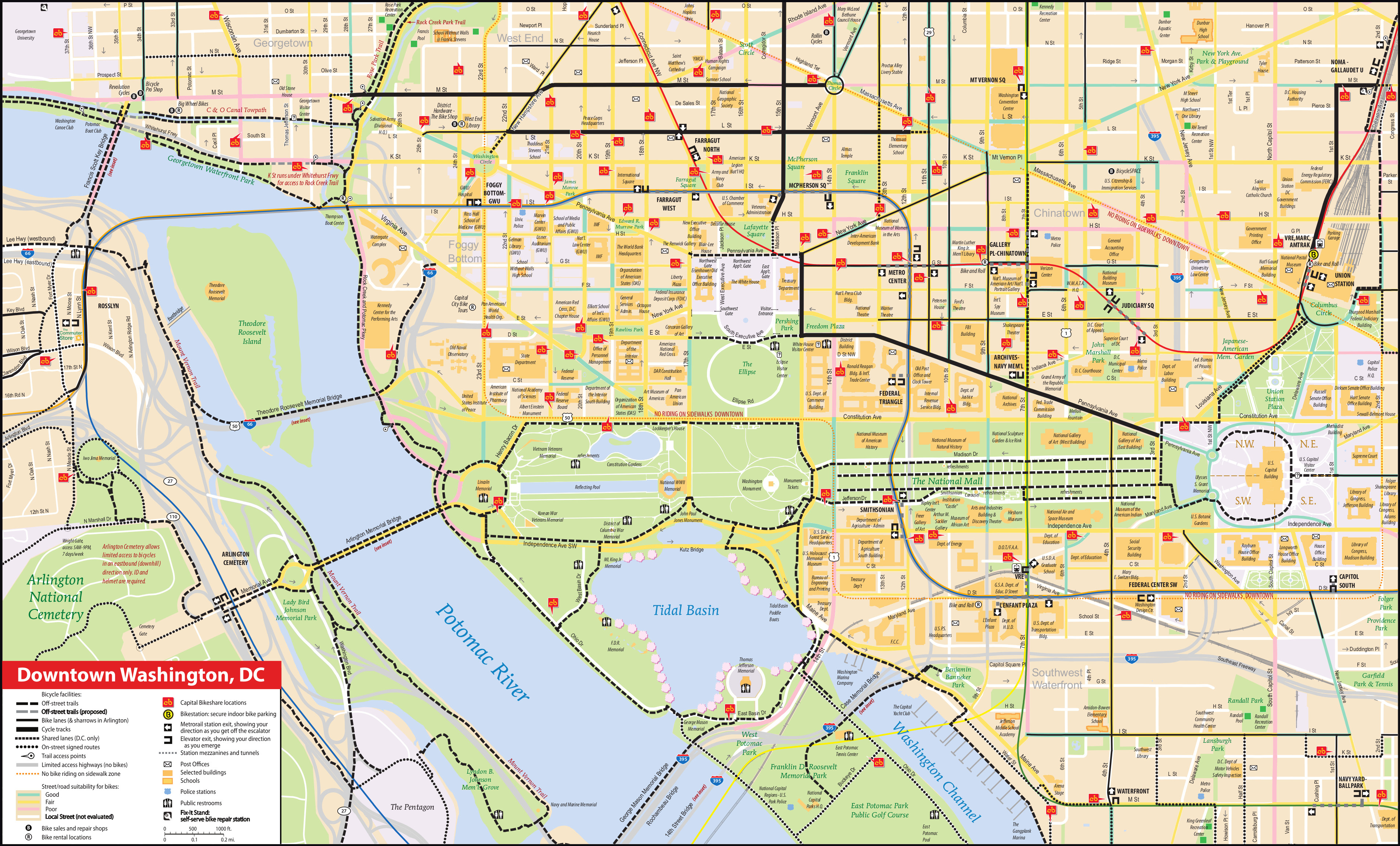National Mall Maps | Npmaps - Just Free Maps, Period. - Printable Street Map Of Washington Dc