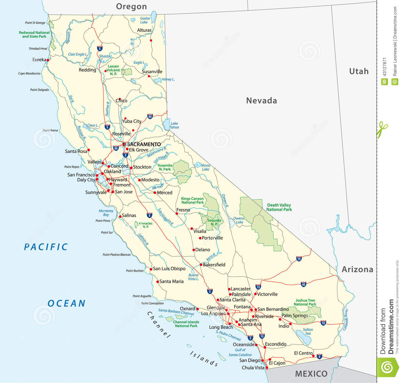 National Parks In California Map - Klipy - California State And National Parks Map
