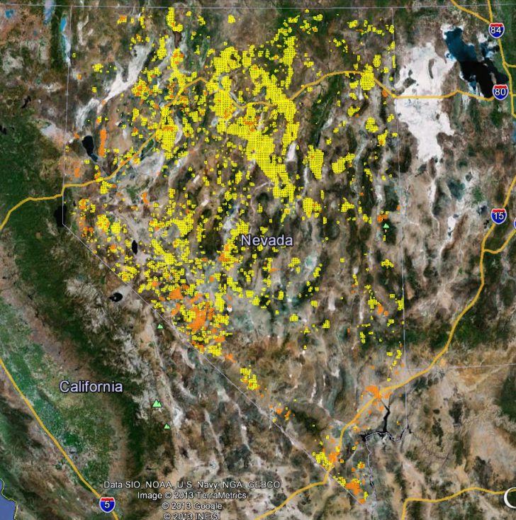 Gold In California Map