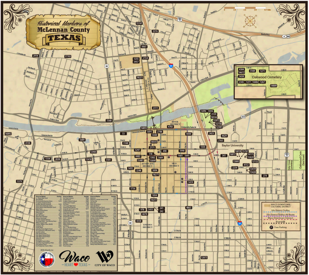 New Map Available – Historical Markers Of Mclennan County – Waco - Google Maps Waco Texas