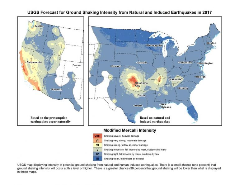 New Usgs Maps Identify Potential Ground-Shaking Hazards In 2017 - Usgs ...