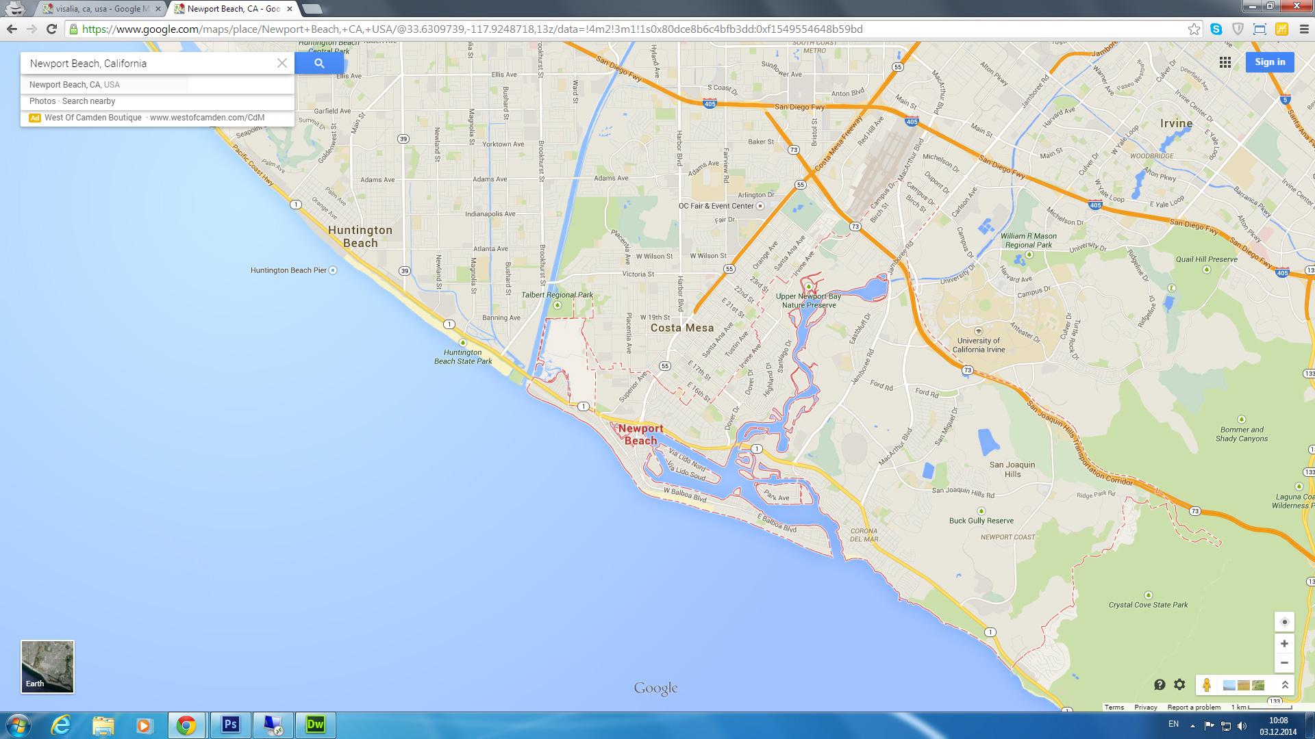 Newport Beach California Map California Road Map Map Of California - Newport California Map