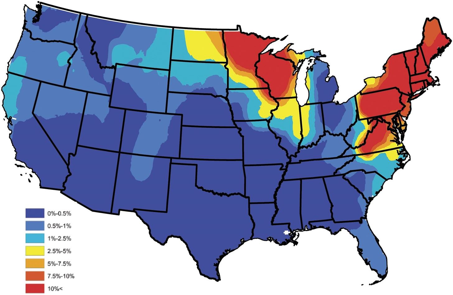 News You Can Use: Map Shows Where Dogs &amp;amp; Humans Are At High Risk Of - Lyme Disease In Florida Map