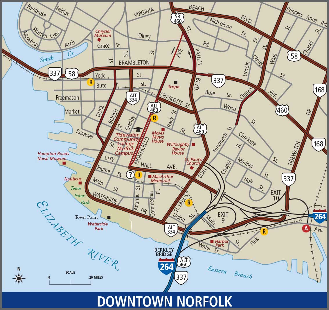 Virginia Beach Boulevard Wikipedia Printable Map Of Norfolk Va