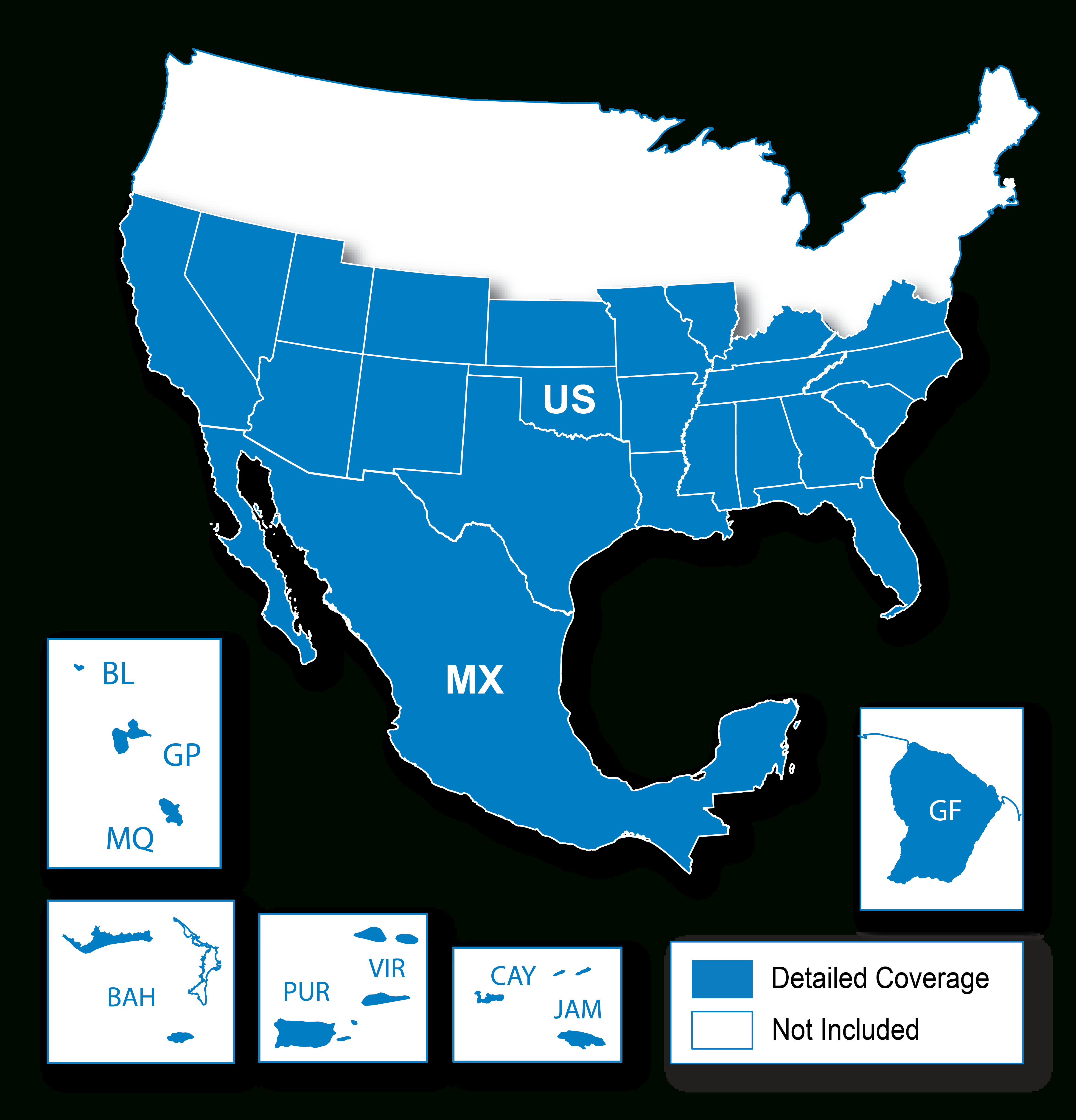 North American Map Regions | Garmin Support - Garmin California Map