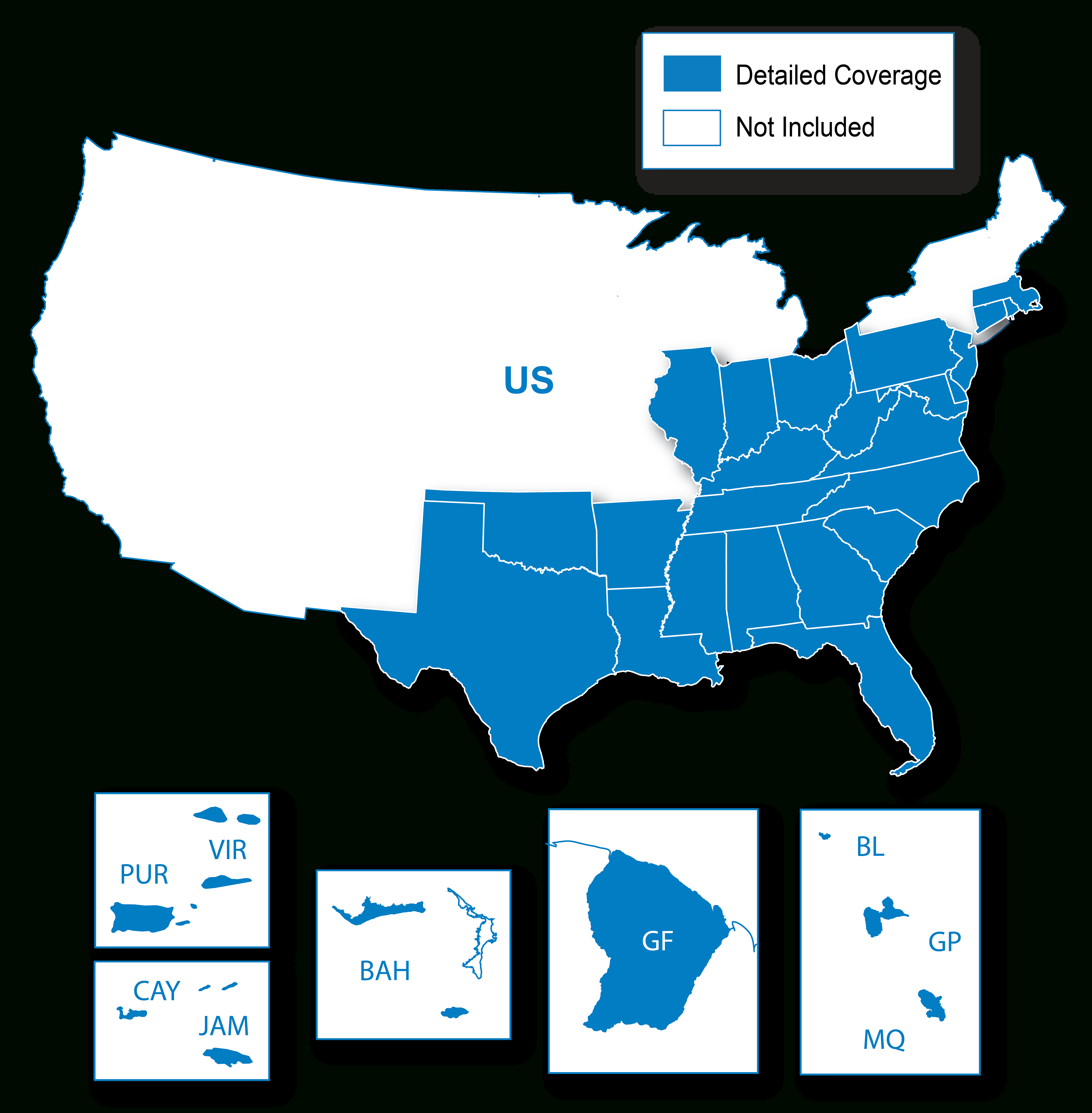 North American Map Regions | Garmin Support - Garmin Florida Map