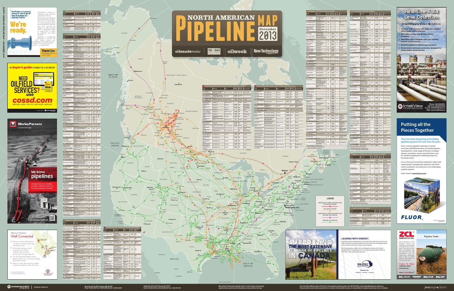 North American Pipeline Map December 2013Jwn | Trusted Energy - Oneok Pipeline Map Texas