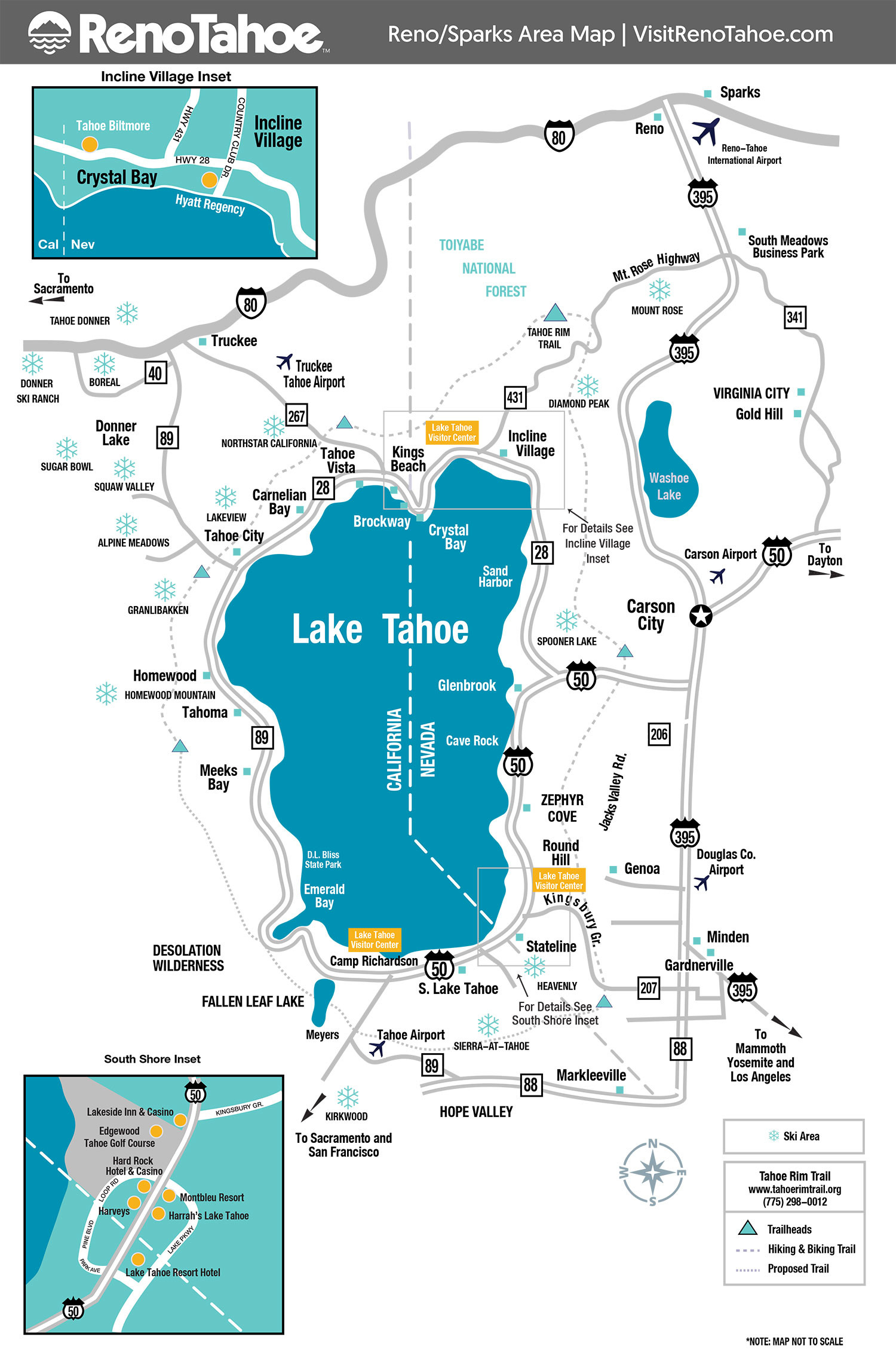 Northern California Brewery Map Printable Maps Lake Tahoe Maps And - Printable Map Of Lake Tahoe