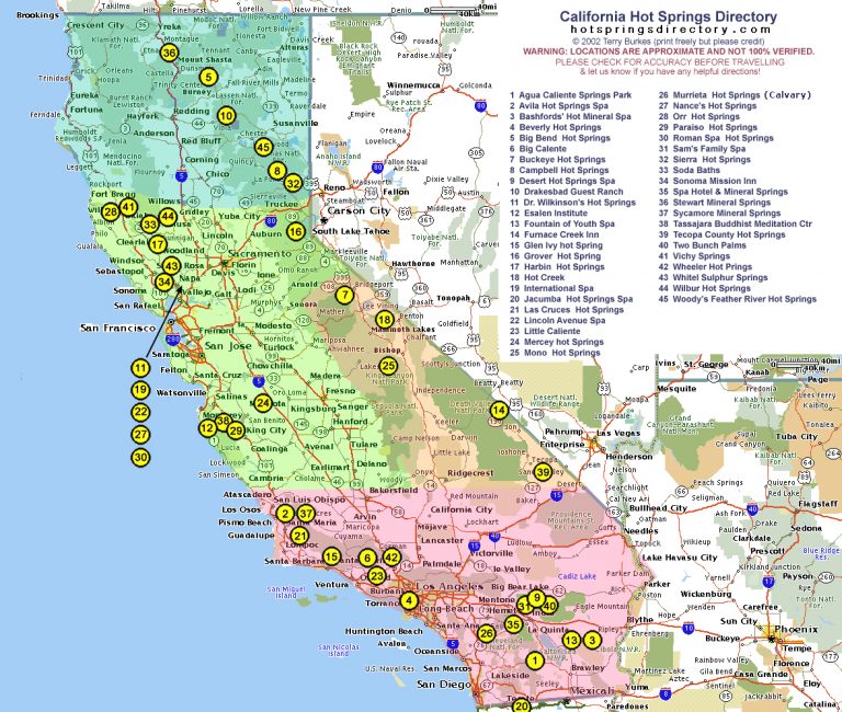 Northern California Camping Map - Klipy - Map Of Northern California