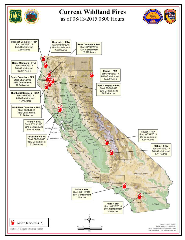 Northern California Fires Map - Klipy - Northern California Wildfire Map