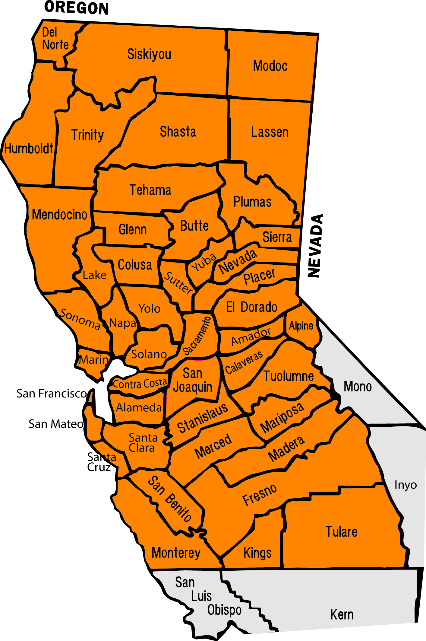 Northern California Google Maps California Map Northern California - Northern California County Map