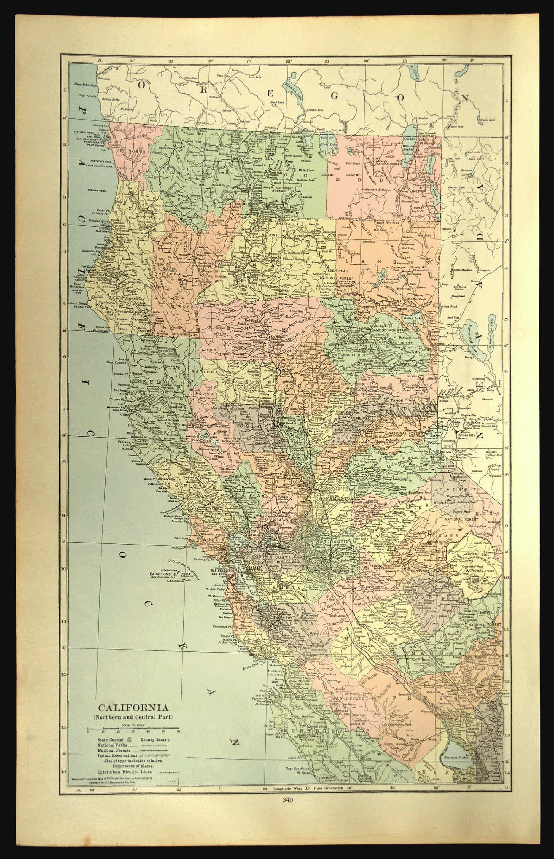 Northern California Map Of Northern California Large | Etsy - Northern California Wall Map