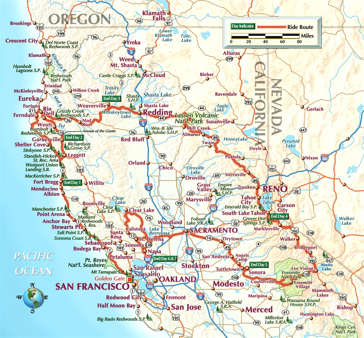 Northern California Road Map And Travel Information | Download Free - Northern California Highway Map