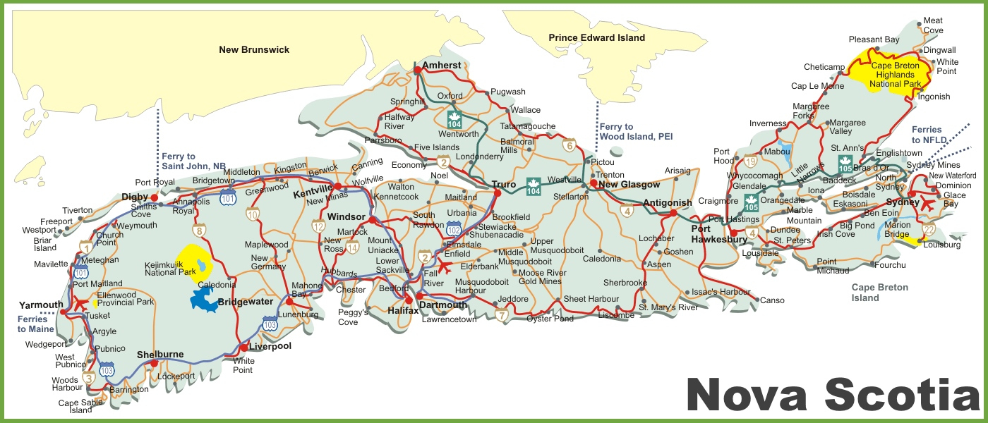 Nova Scotia Maps | Canada | Maps Of Nova Scotia (Ns) - Printable Map Of Cape Breton Island
