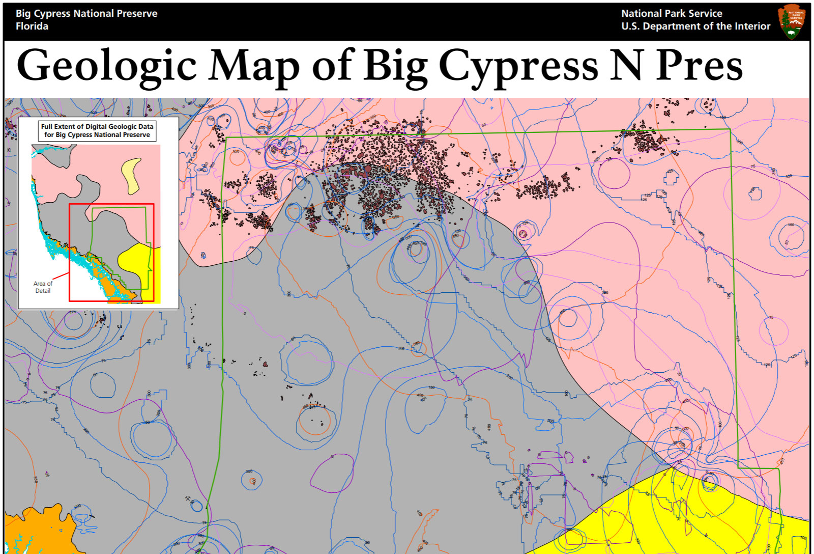 Nps Geodiversity Atlas—Big Cypress National Preserve, Florida (U.s. - Florida Geological Survey Sinkhole Map