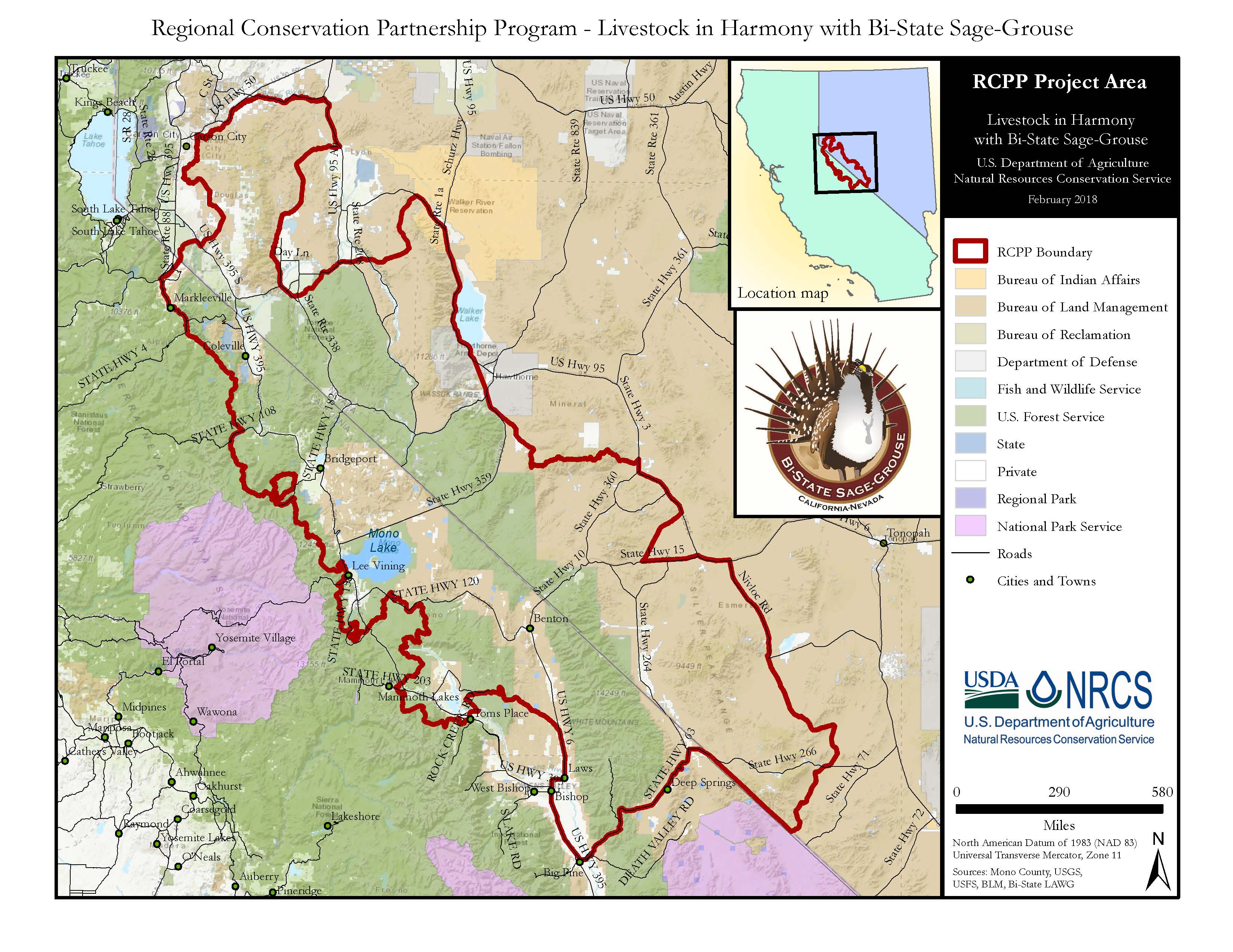 Nrcs, Partners Seek To Assist Bi-State Sage-Grouse Area Ranchers - Usda Eligibility Map California