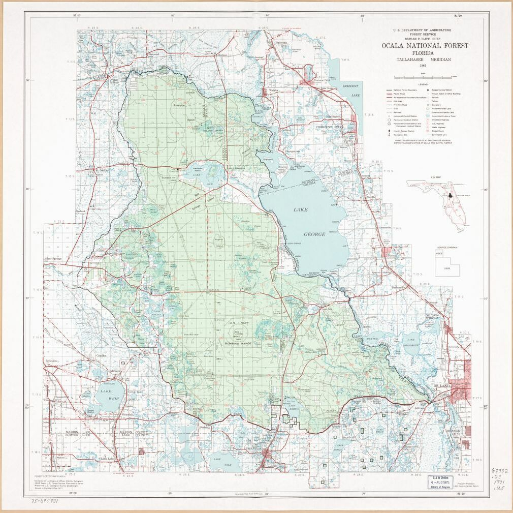 Ocala National Forest, Florida. | Library Of Congress - National Forests In Florida Map