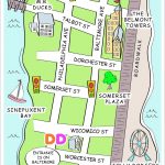 Ocean City, Md Discovery Map Style | Fun Business Map | Pinterest   Printable Street Map Ocean City Nj