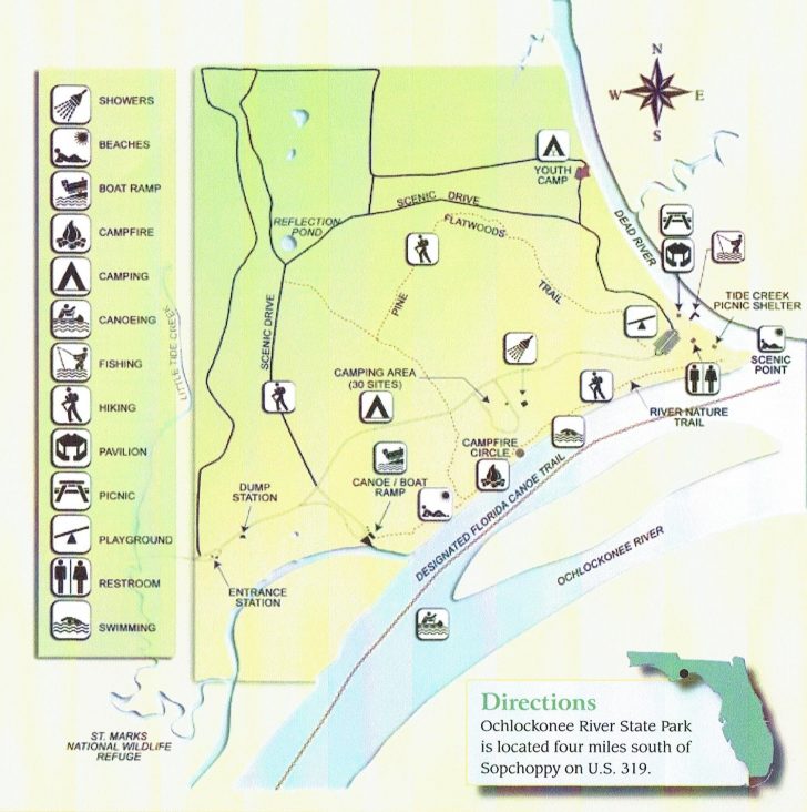Camping In Florida State Parks Map