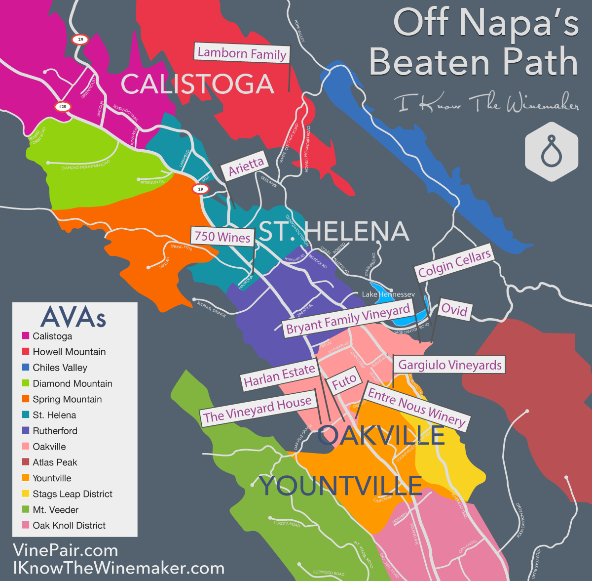 Off Napa&amp;#039;s Beaten Path | A Map Of Amazing Wineries - Napa California Map