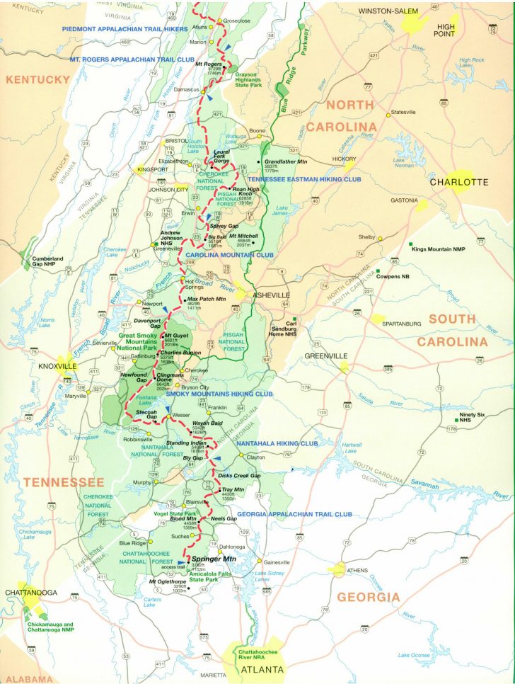 Official Appalachian Trail Maps - Printable Hiking Maps | Printable Maps
