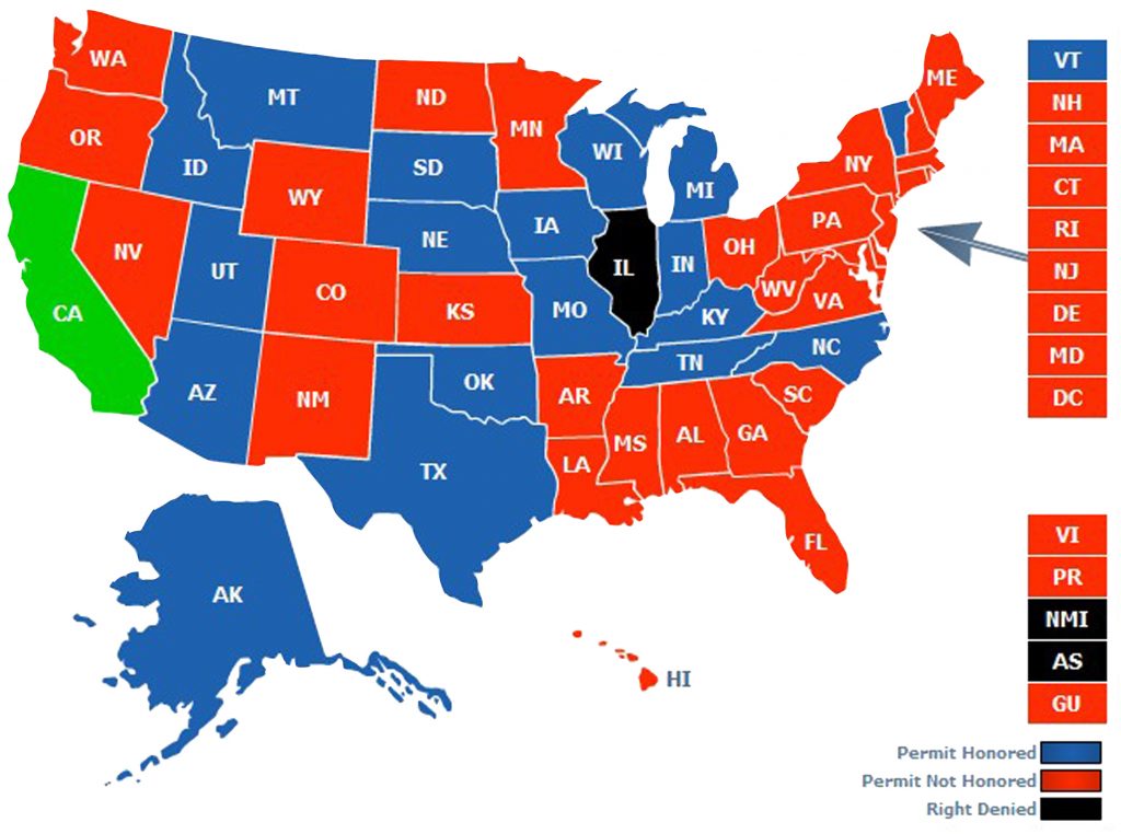 Ohio Ccw Reciprocity Map 2016 | Afputra - California Ccw Reciprocity ...