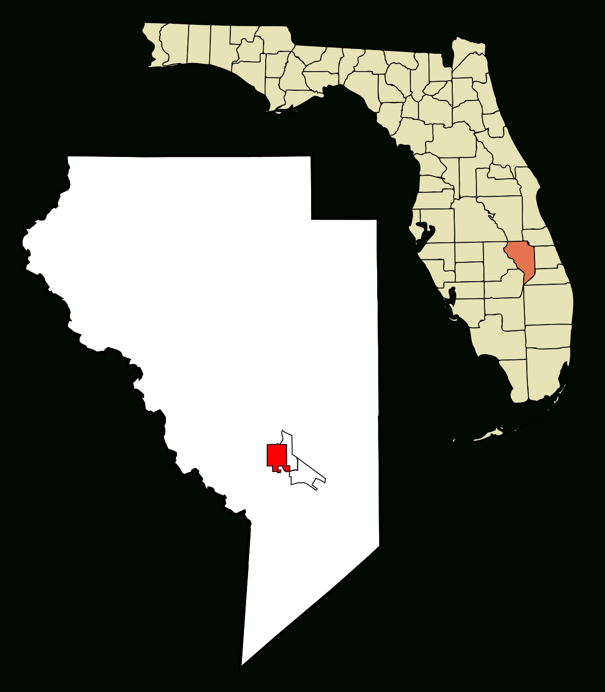 Okeechobee, Florida - Wikipedia - Lake Okeechobee Florida Map